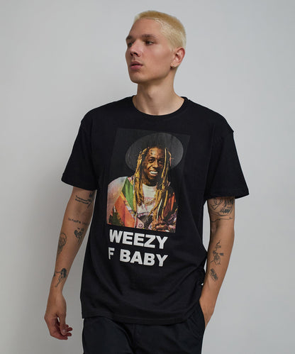 Lil Wayne Weezy F Baby Photo Short Sleeve Tee - Black