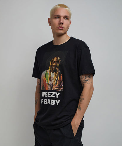 Lil Wayne Weezy F Baby Photo Short Sleeve Tee - Black