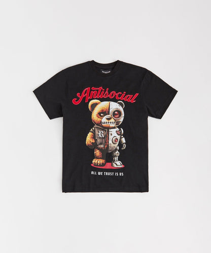 Antisocial Bear Short Sleeve Tee - Black