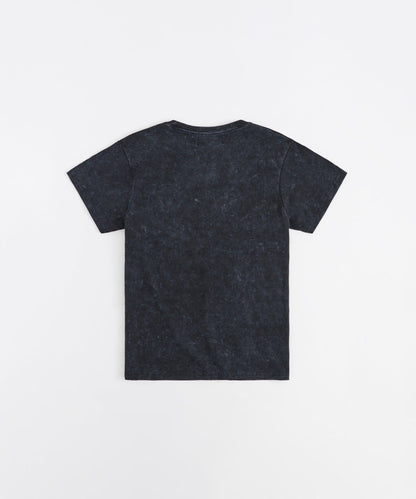 Born Free Applique Short Sleeve Tee - Charcoal