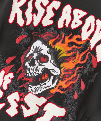 Rise Above Chenille Hoodie - Black