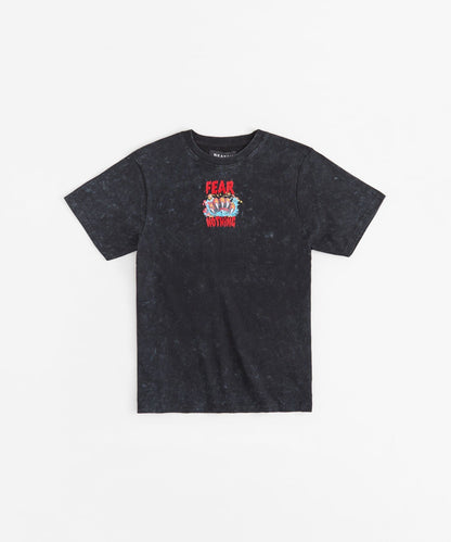 Stay Wild Embroidered Short Sleeve Tee - Charcoal