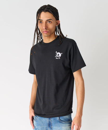 Crossbones Chenille Patch Short Sleeve Tee - Black