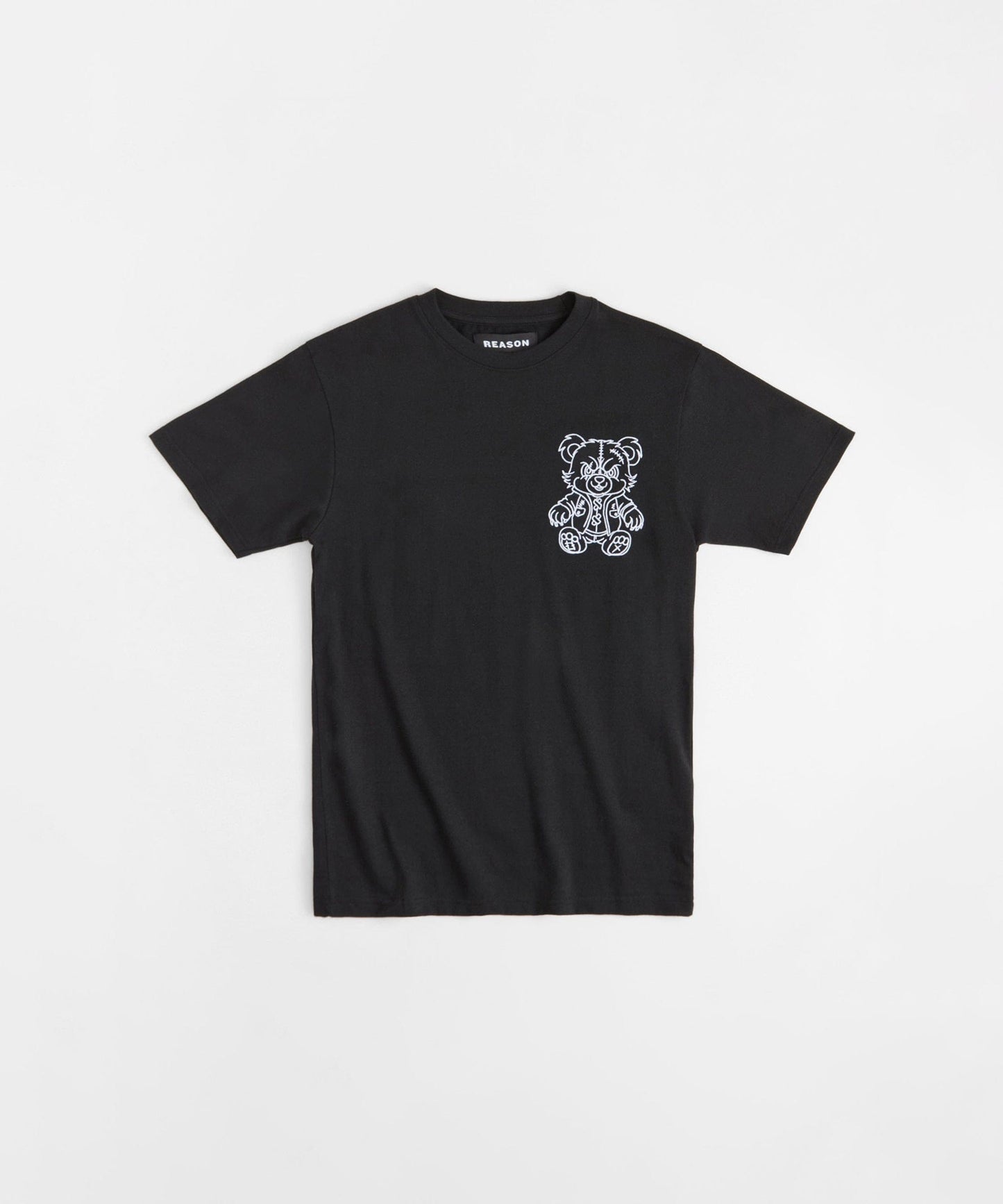 Teddy Embroidered Short Sleeve Tee - Black