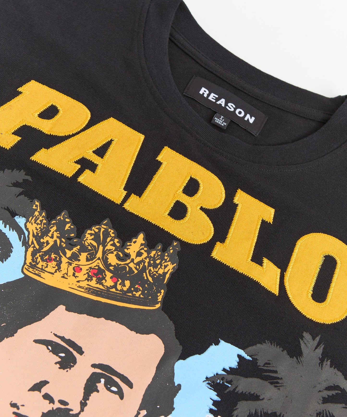 Pablo Applique Short Sleeve Tee - Black