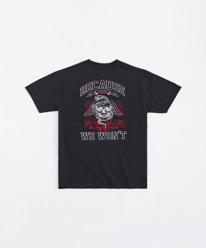 Mercy Embroidered  Short Sleeve Tee - Black