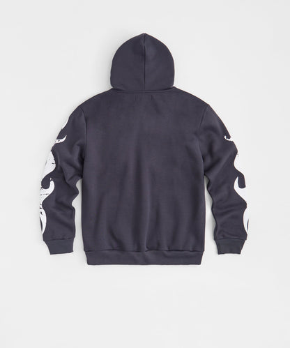 Hustle Chenille Patched Hoodie - Black