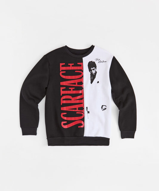 Scarface Split Long Sleeve Tee - Black