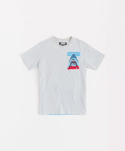 Jaws Waves Short Sleeve Tee - Light Blue