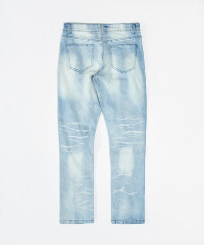 Cargo Denim Jeans - Light Blue