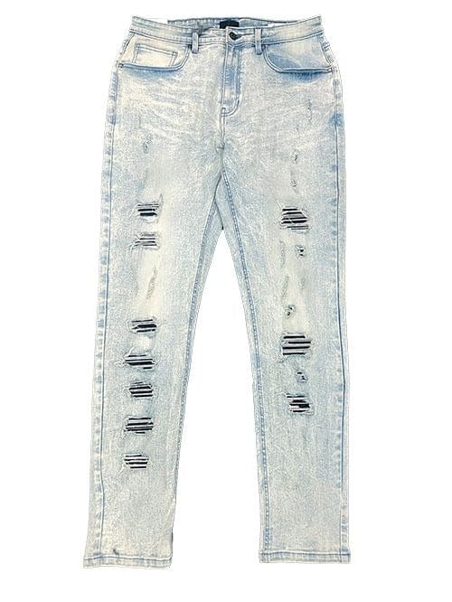 Distressed Denim Pant - Light Blue