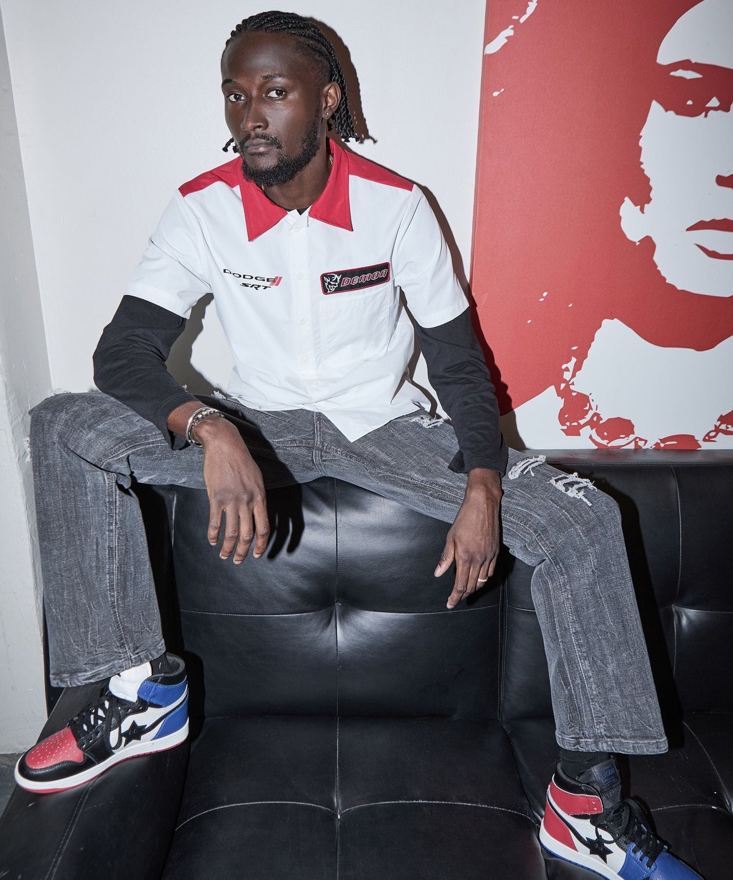 Washed Fleur Denim Pant - Black