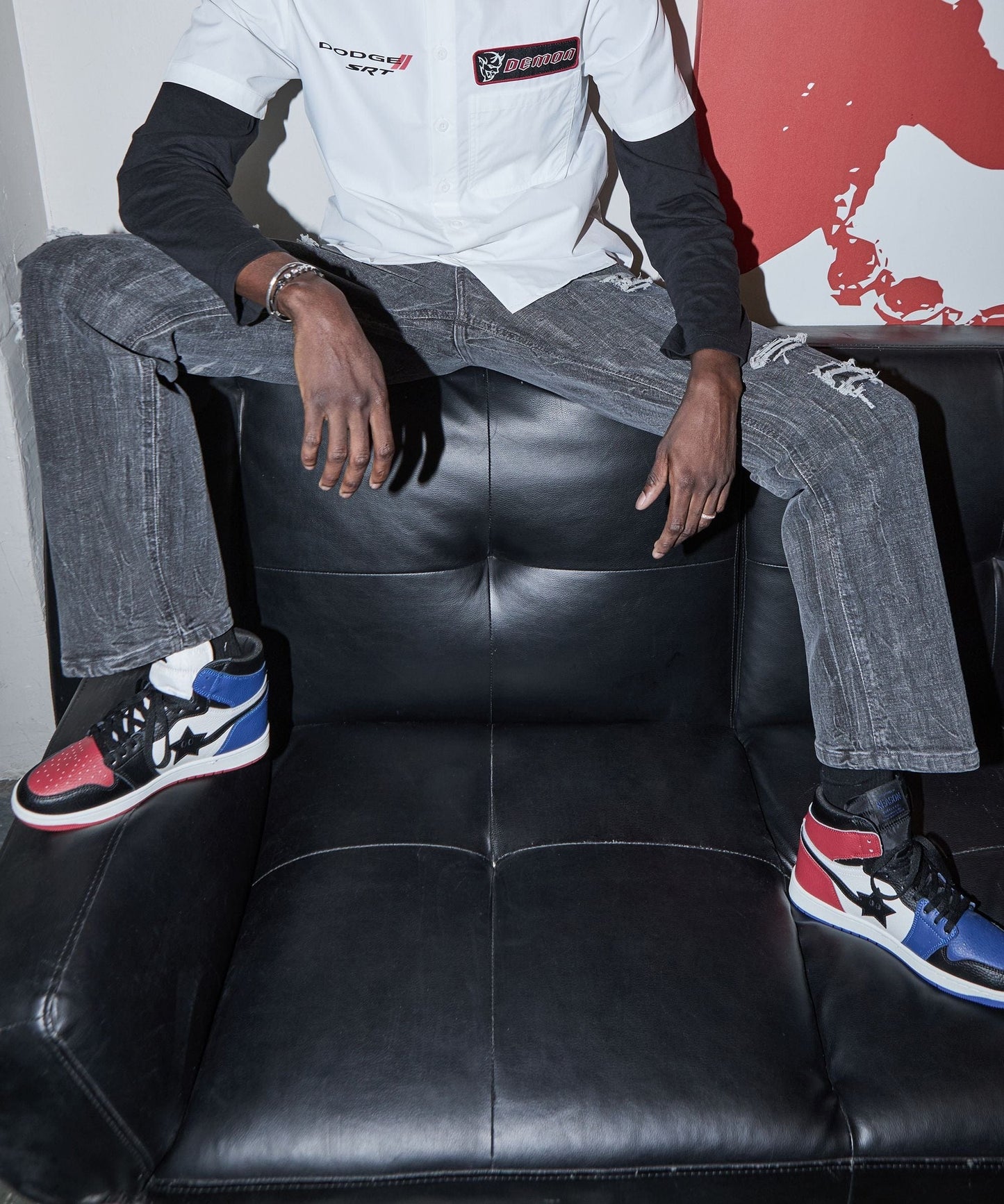 Washed Fleur Denim Pant - Black