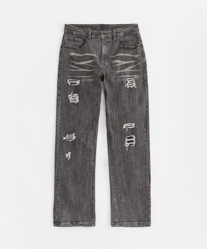 Washed Fleur Denim Pant - Black