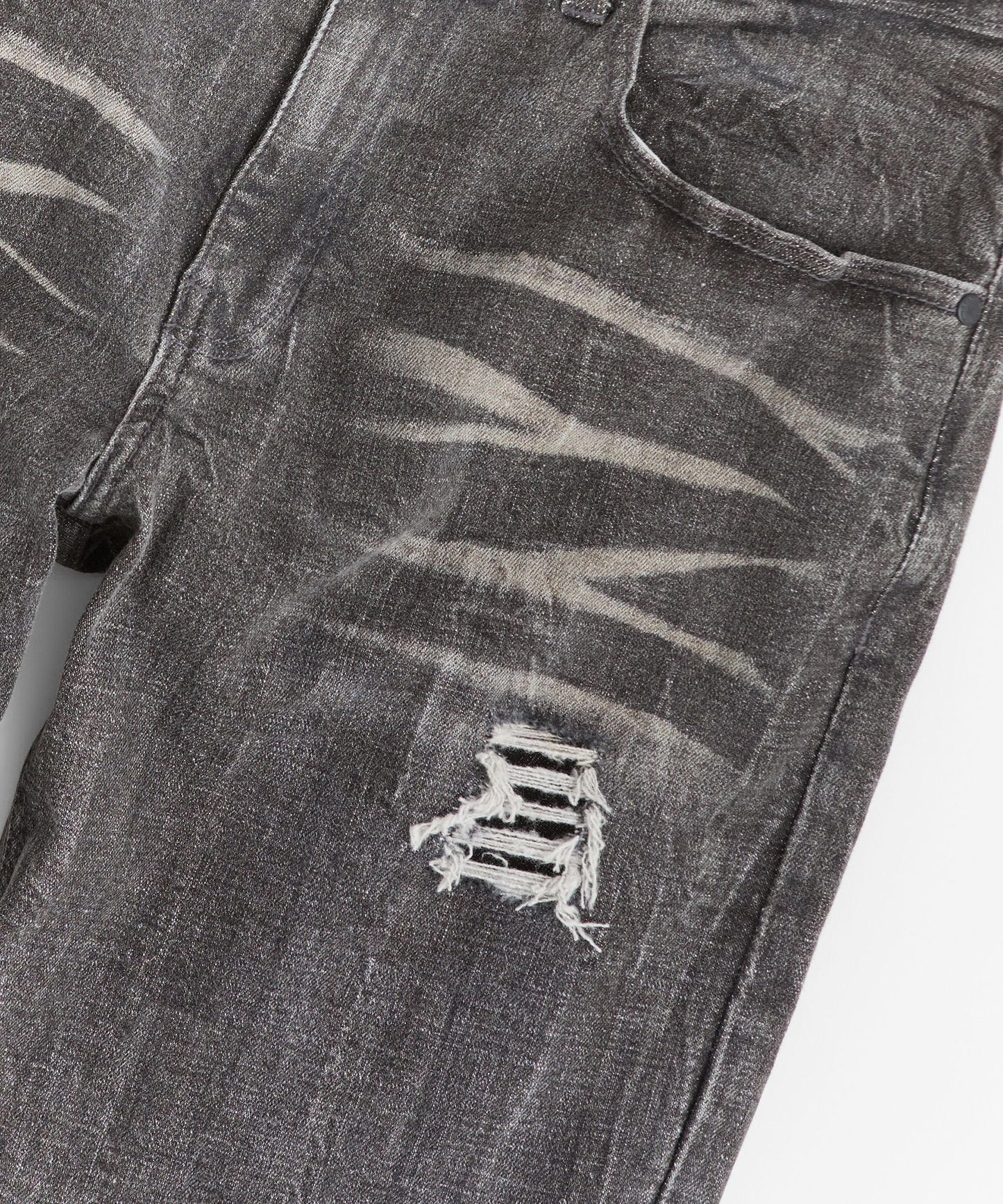 Washed Fleur Denim Pant - Black