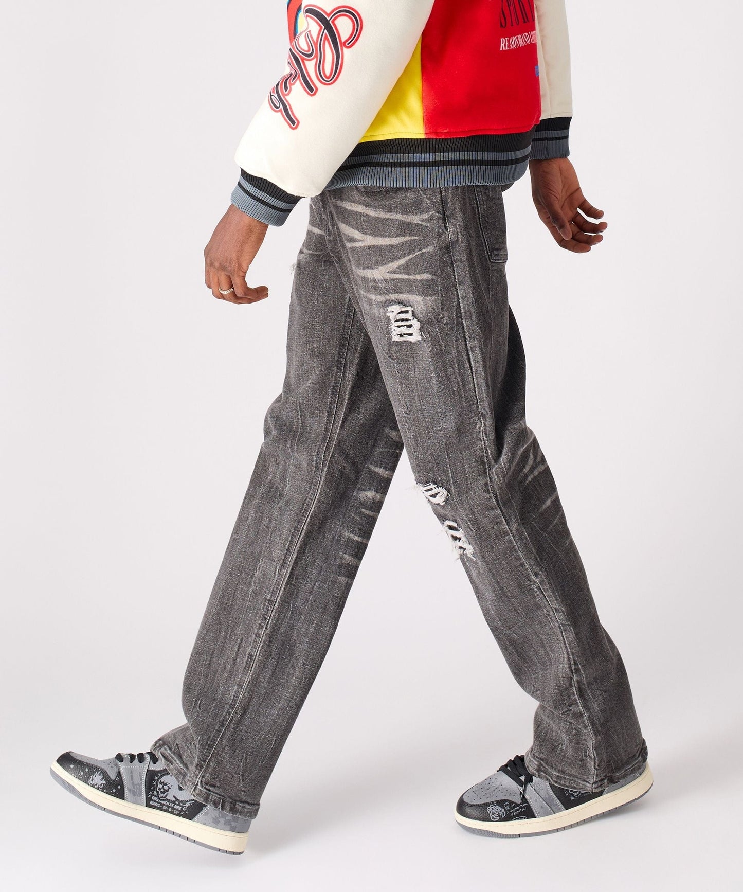 Washed Fleur Denim Pant - Black