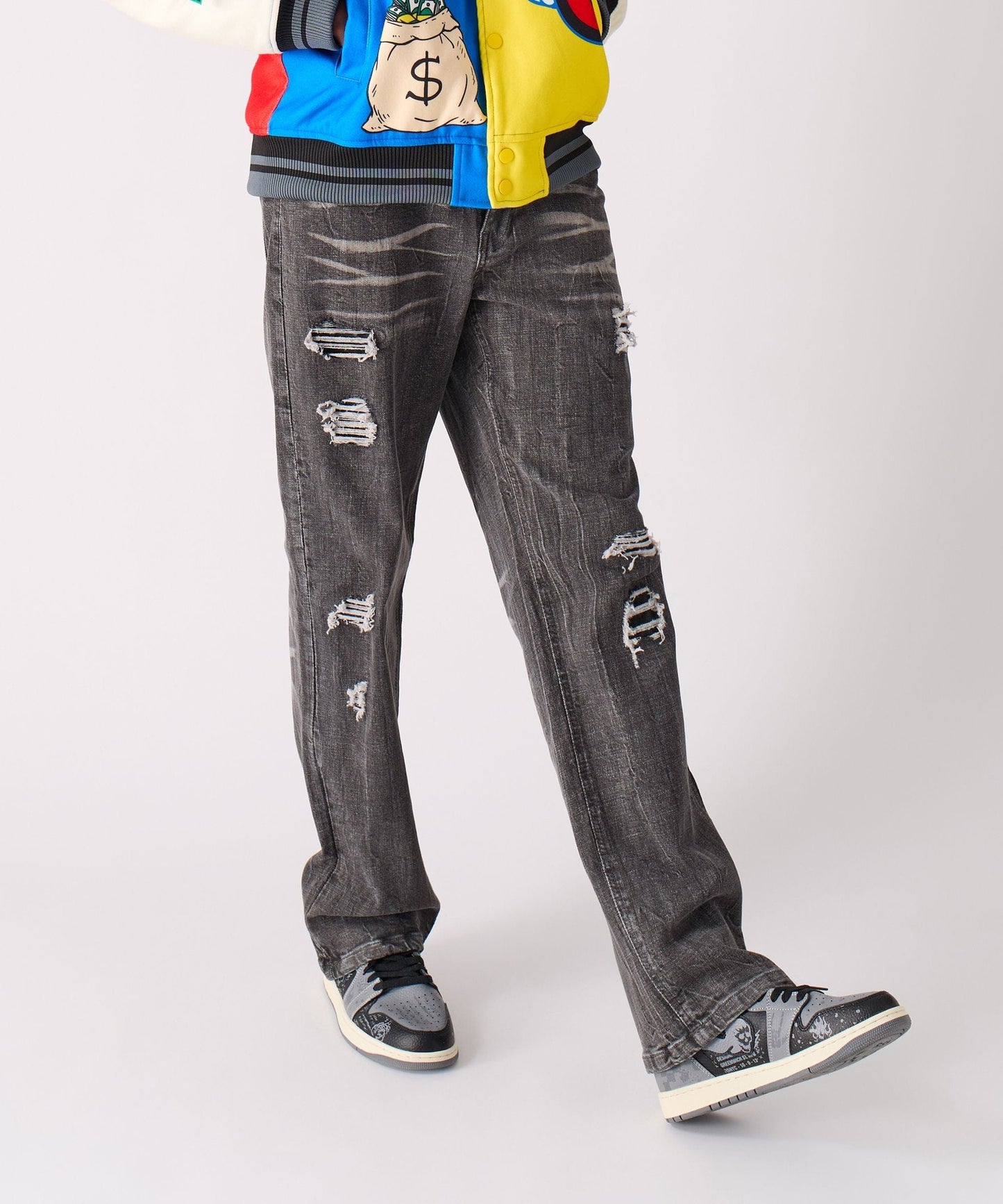 Washed Fleur Denim Pant - Black