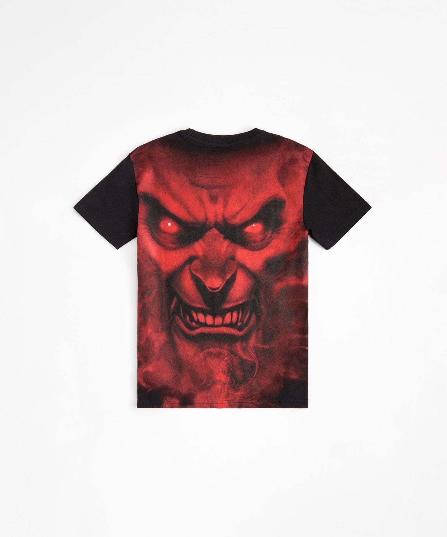Dodge Demon Face Embroidered Short Sleeve Tee - Black