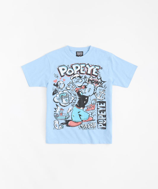 Popeye Short Sleeve Tee - Light Blue