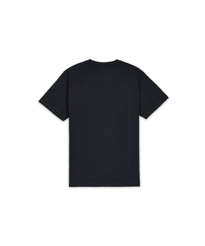 Painted Skull Embroidery Short Sleeve Tee - Black