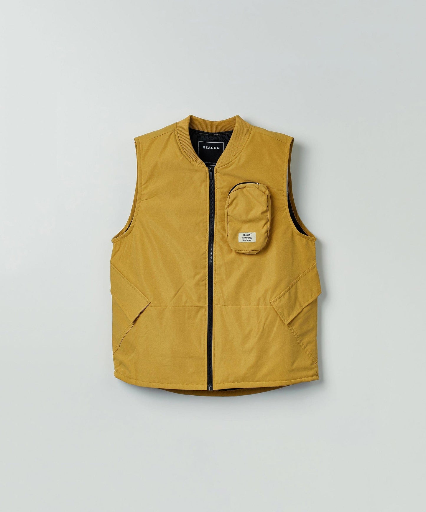 Bader Cotton Twill Color Block Utility Vest - Tan