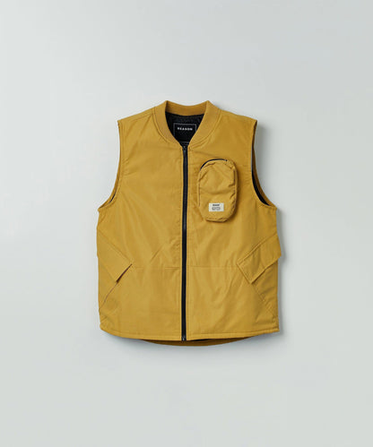 Bader Cotton Twill Color Block Utility Vest - Tan