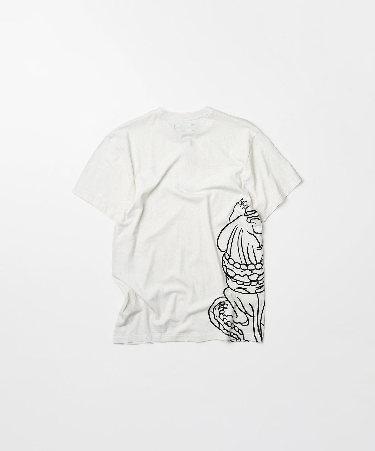 Panter Short Sleeve Graphic Print Embroidered Detail Tee - White