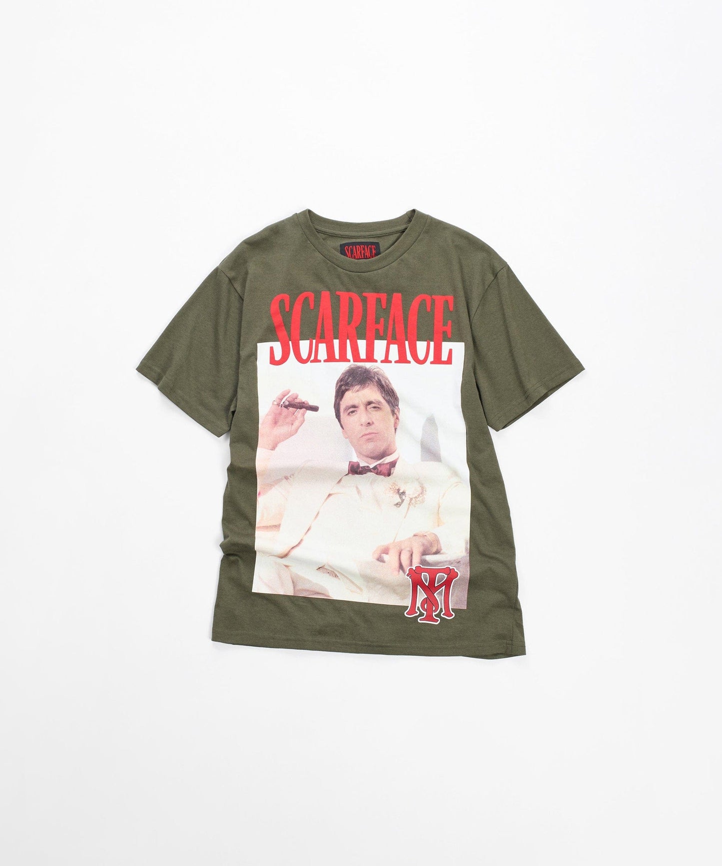 Scarface White Suit Short Sleeve Tee - Olive Green