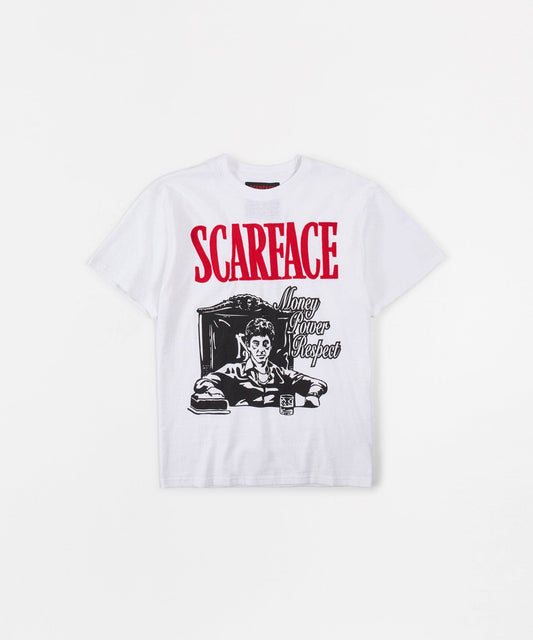 Scarface Money Power Respect Applique Short Sleeve Tee