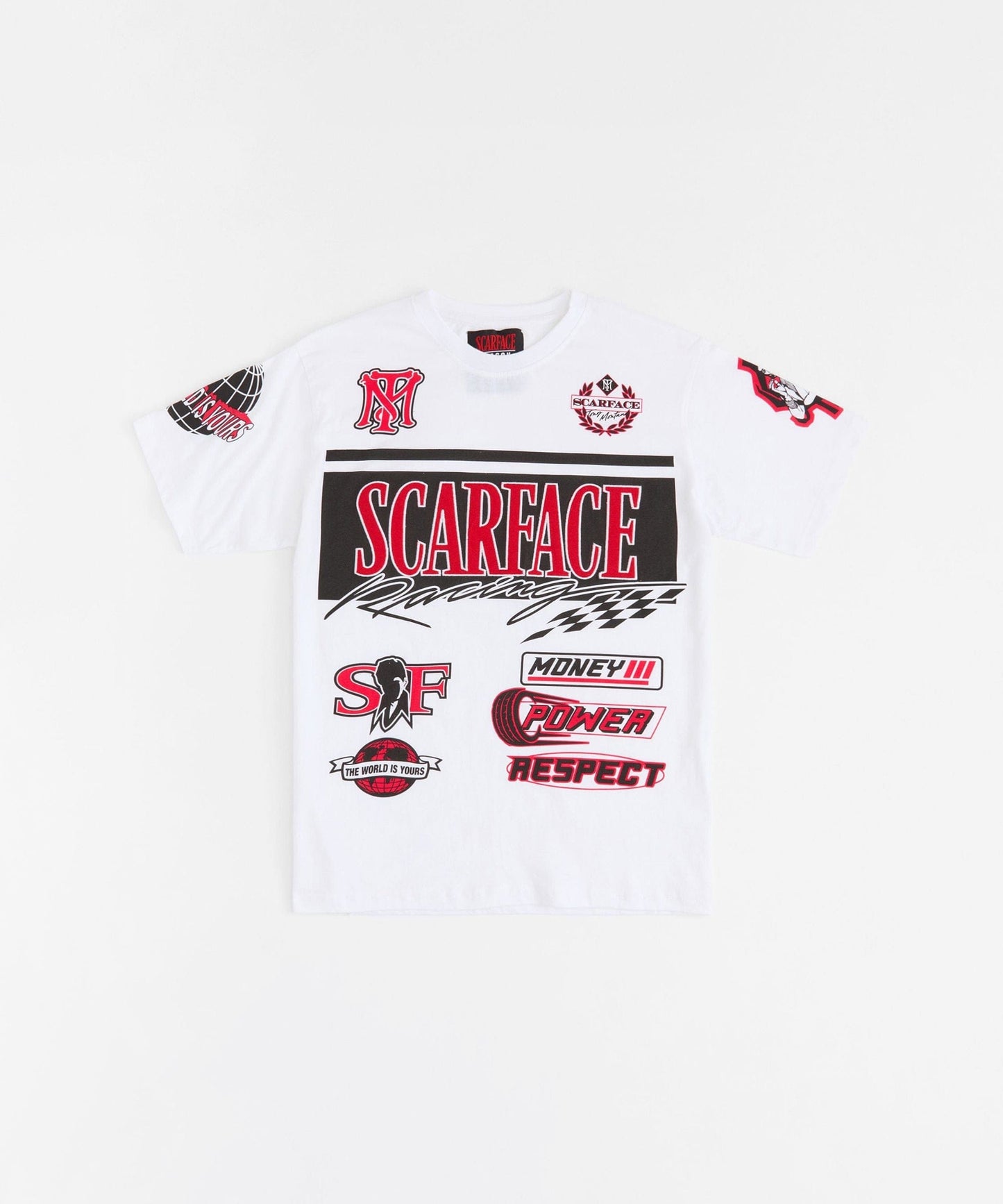 Scarface Power Racing Short Sleeve Tee - White
