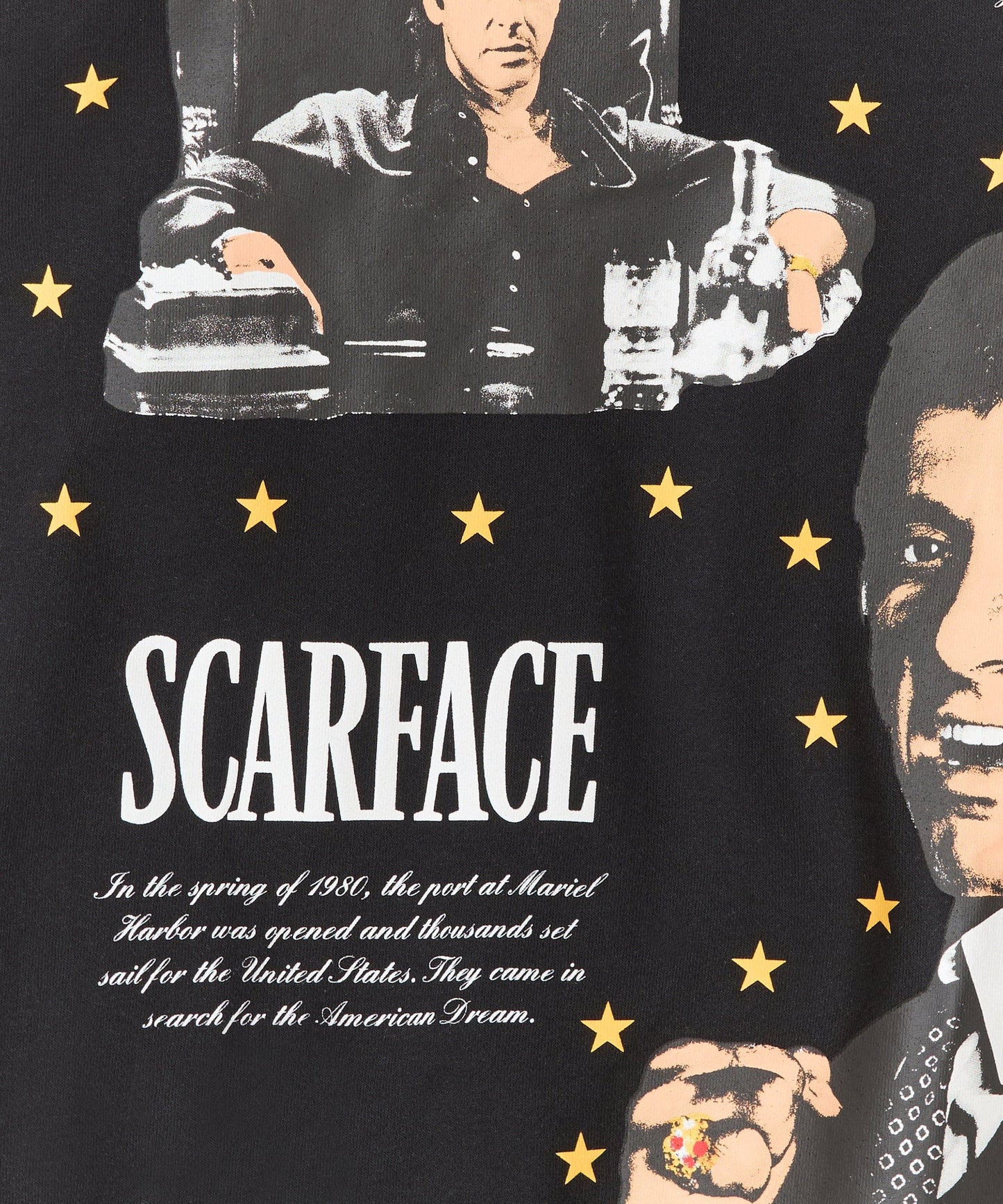 Scarface Distressed Hoodie - Black