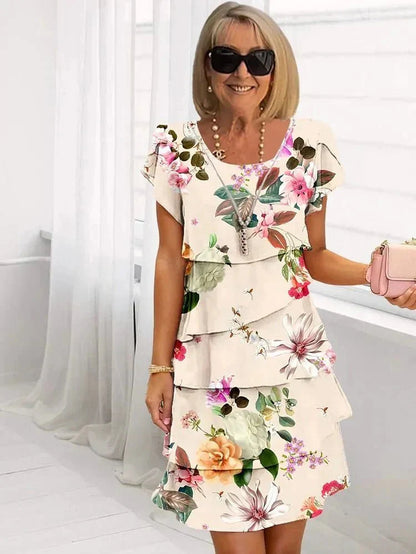 Jenna | Cascading Floral Dress